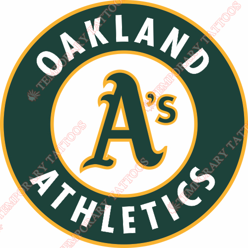 Oakland Athletics Customize Temporary Tattoos Stickers NO.1785